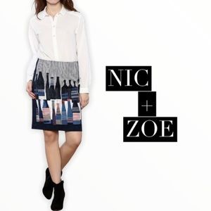 Nic + Zoe Wine Bottle Pencil Skirt